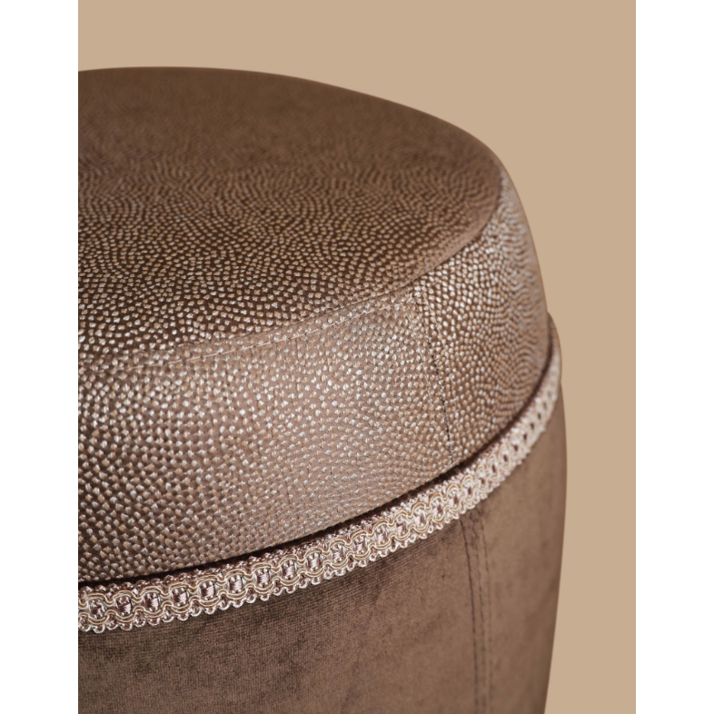 Luxe barkruk poef bruin goud patroon