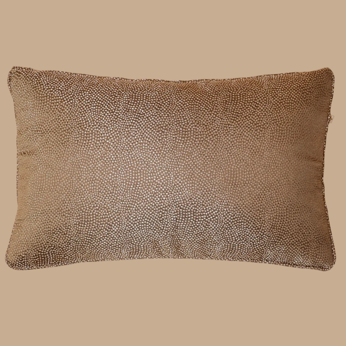 Luxe kussen klein bruin goud glimmend