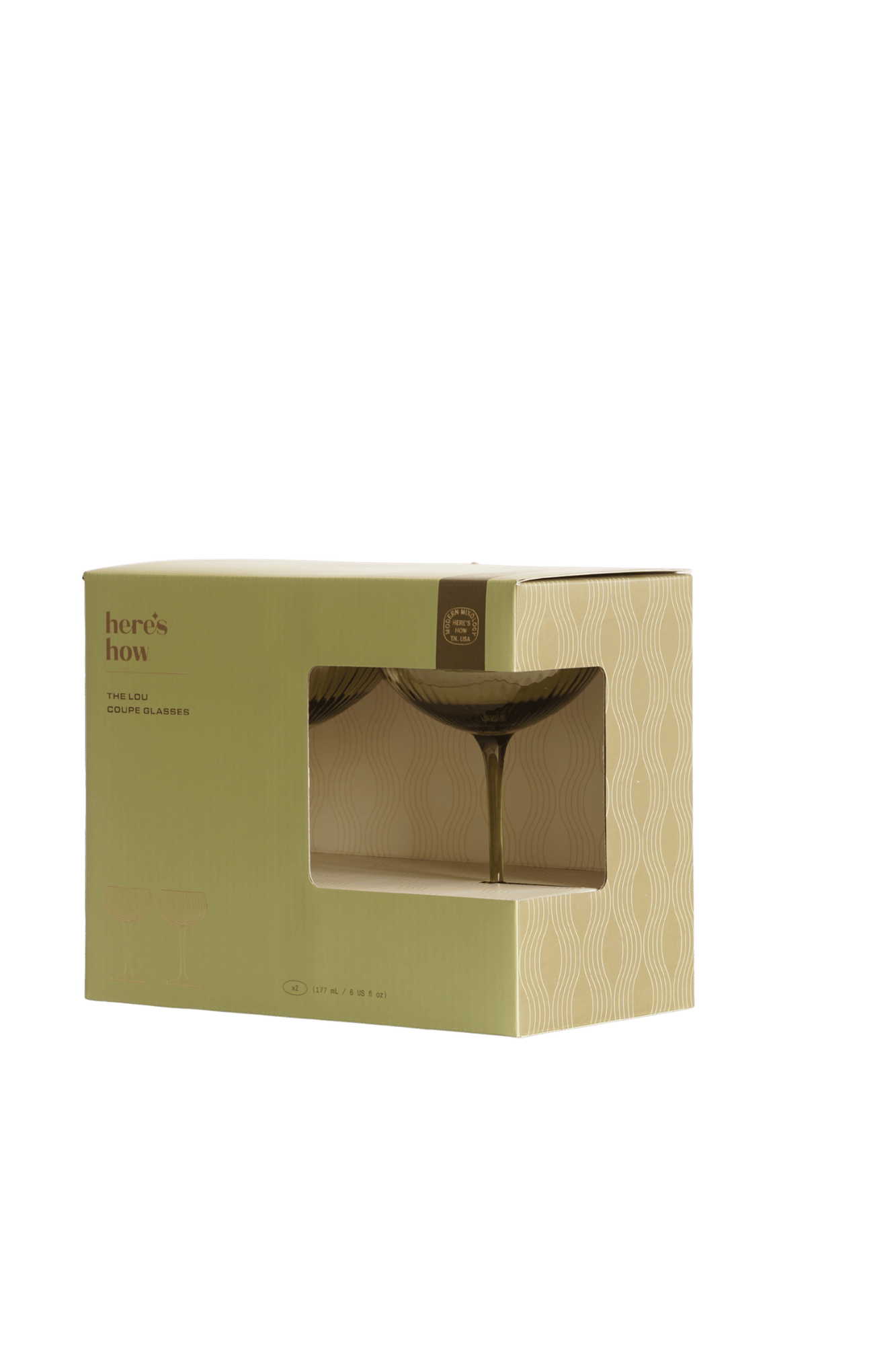 Lou coup glas set van 2 olijf