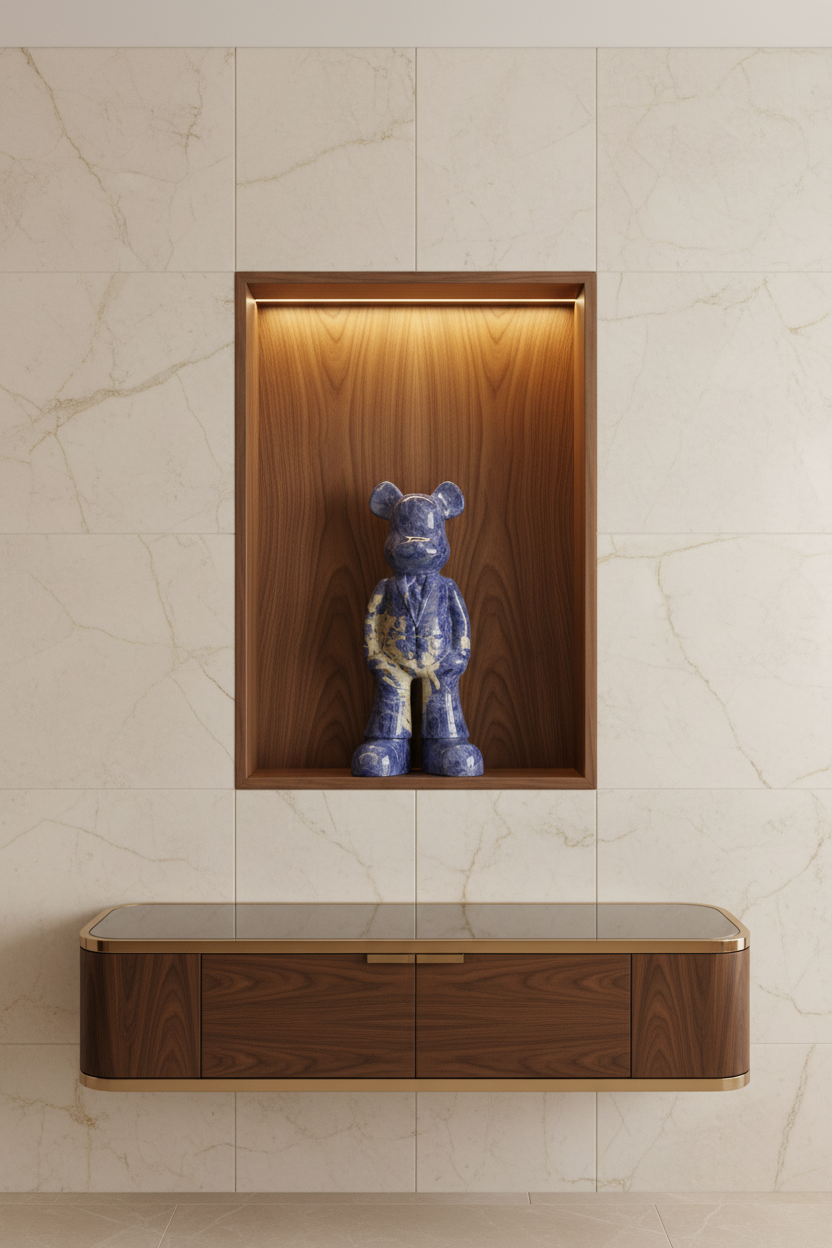 Marmeren beer Teddy 3001 blauw marmer, 30 cm special edition