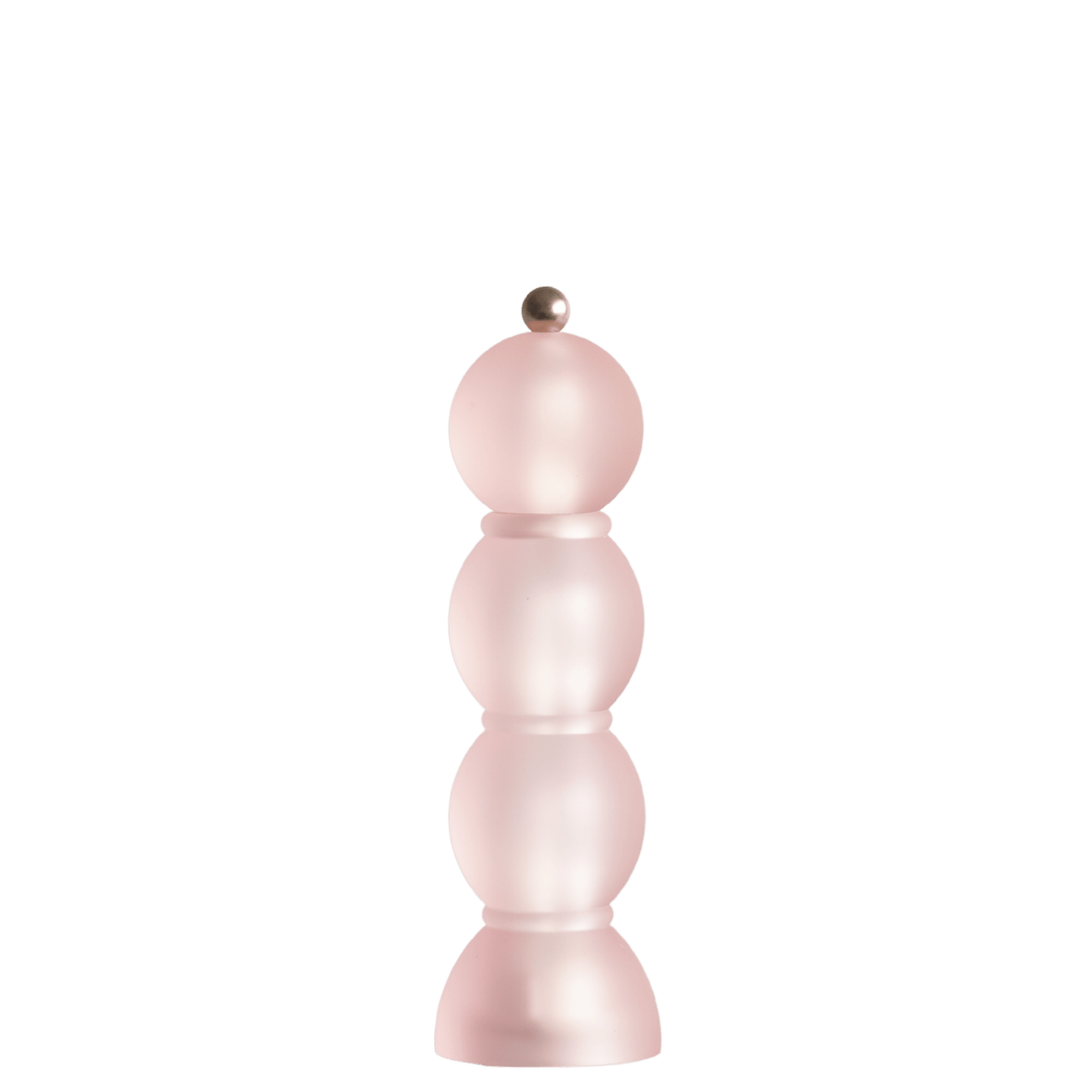 Peper & zoutmolen glas Frosty licht roze 24cm