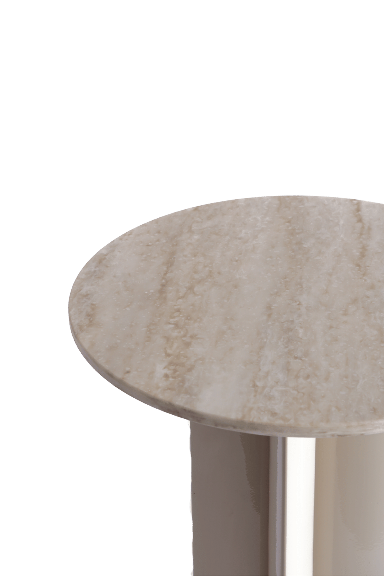 Luxe bijzettafel siderale marmer-look beige
