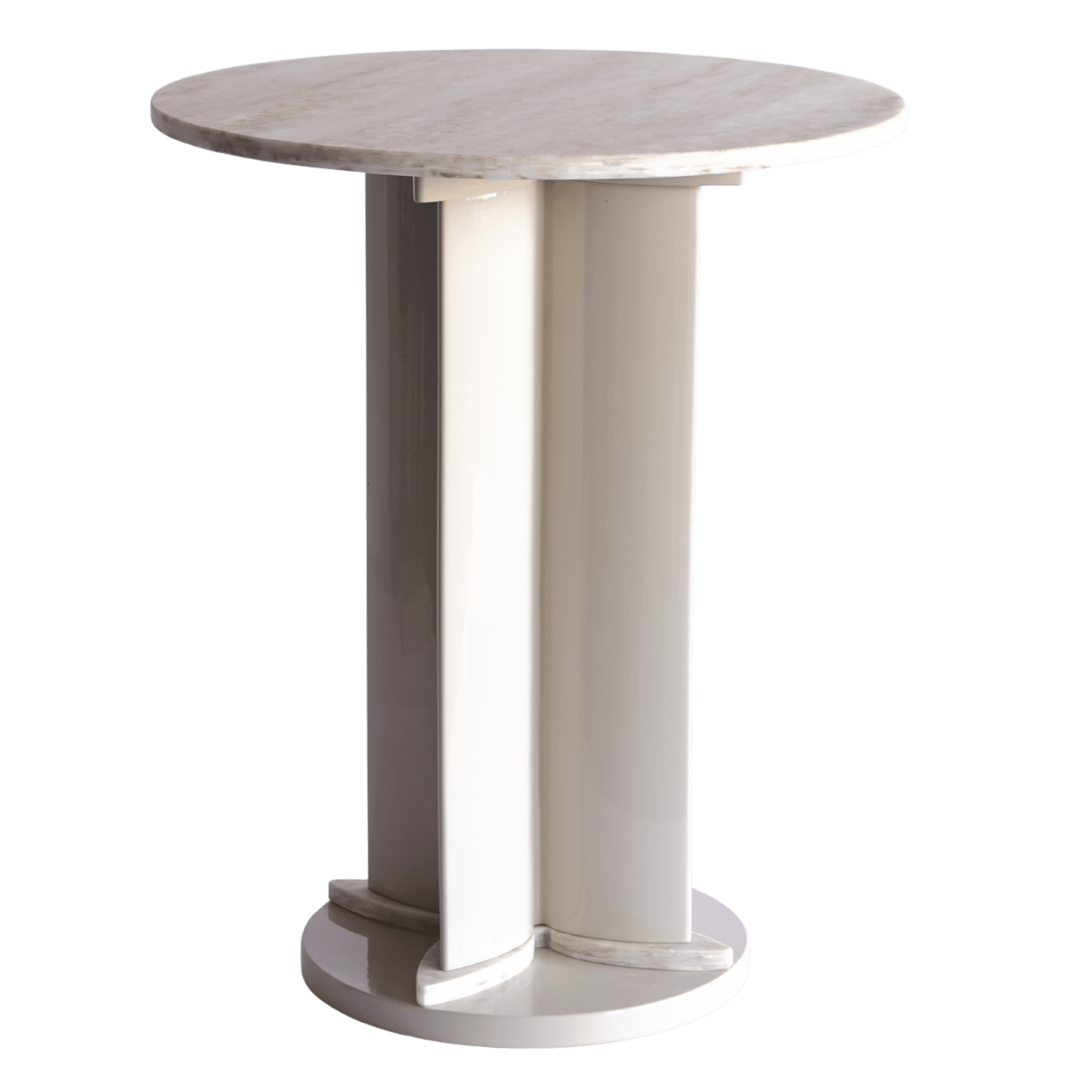 Luxe bijzettafel siderale marmerlook beige