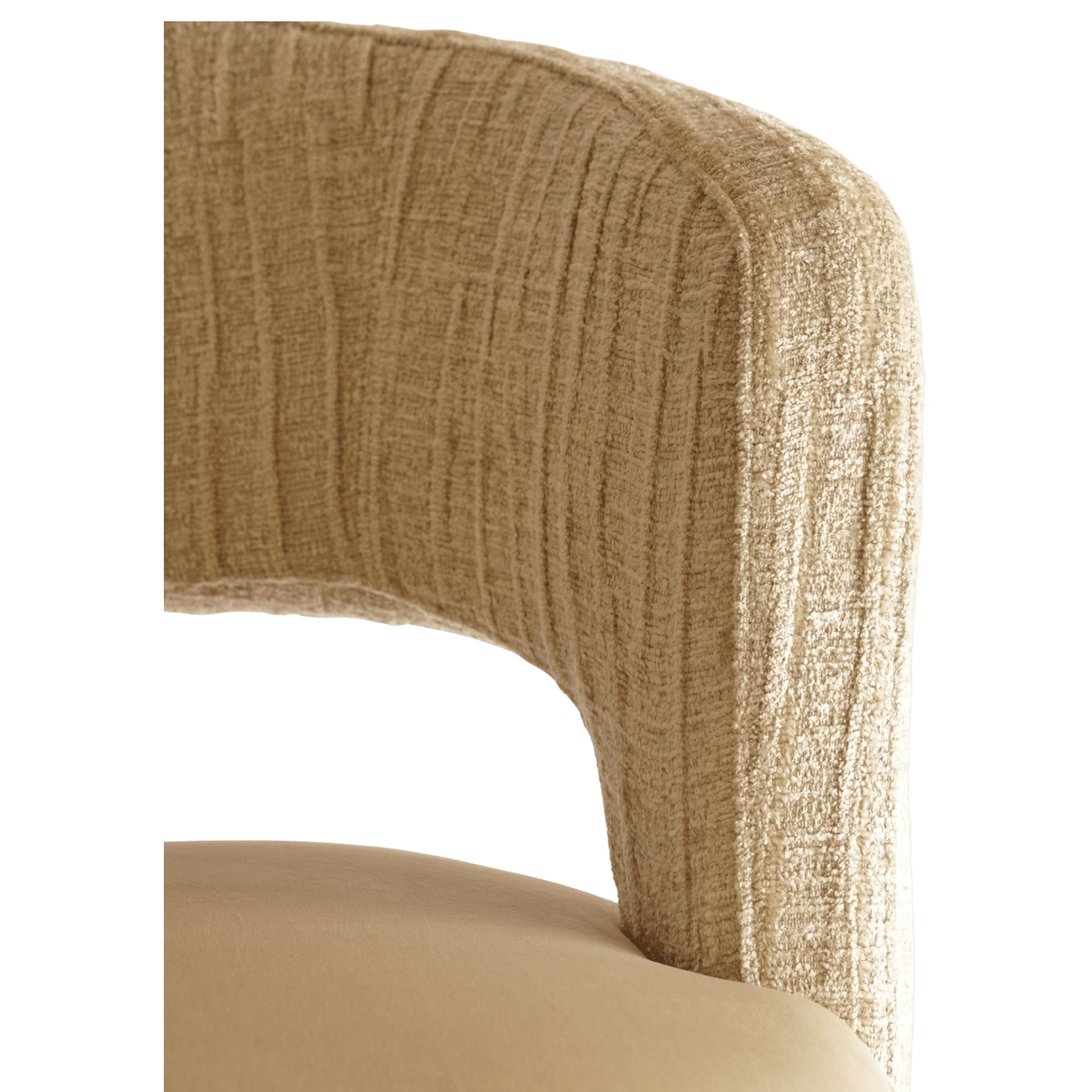 Luxe eetkamerstoel beige plooi