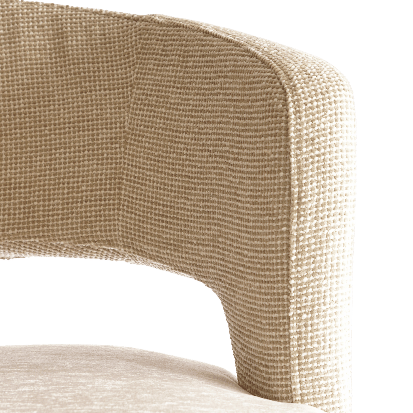 Luxe eetkamerstoel met luxe stof patroon beige