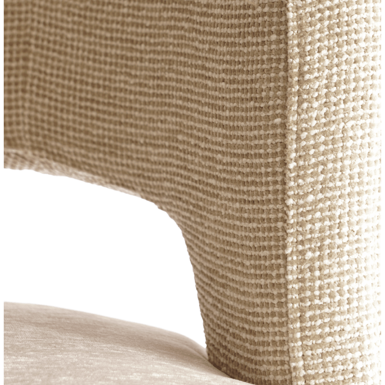 Luxe eetkamerstoel met luxe stof patroon beige