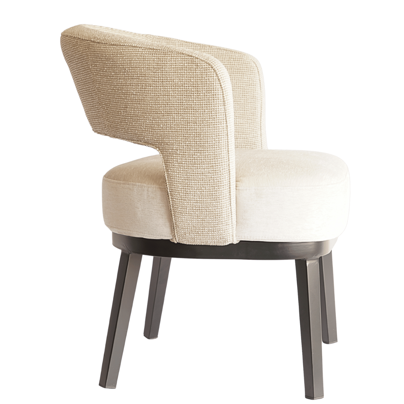 Luxe eetkamerstoel met luxe stof patroon beige