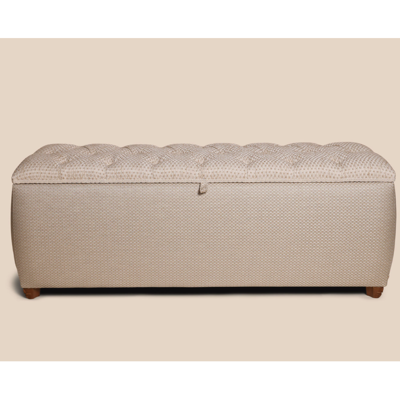 Luxe hocker met opbergruimte wit goud