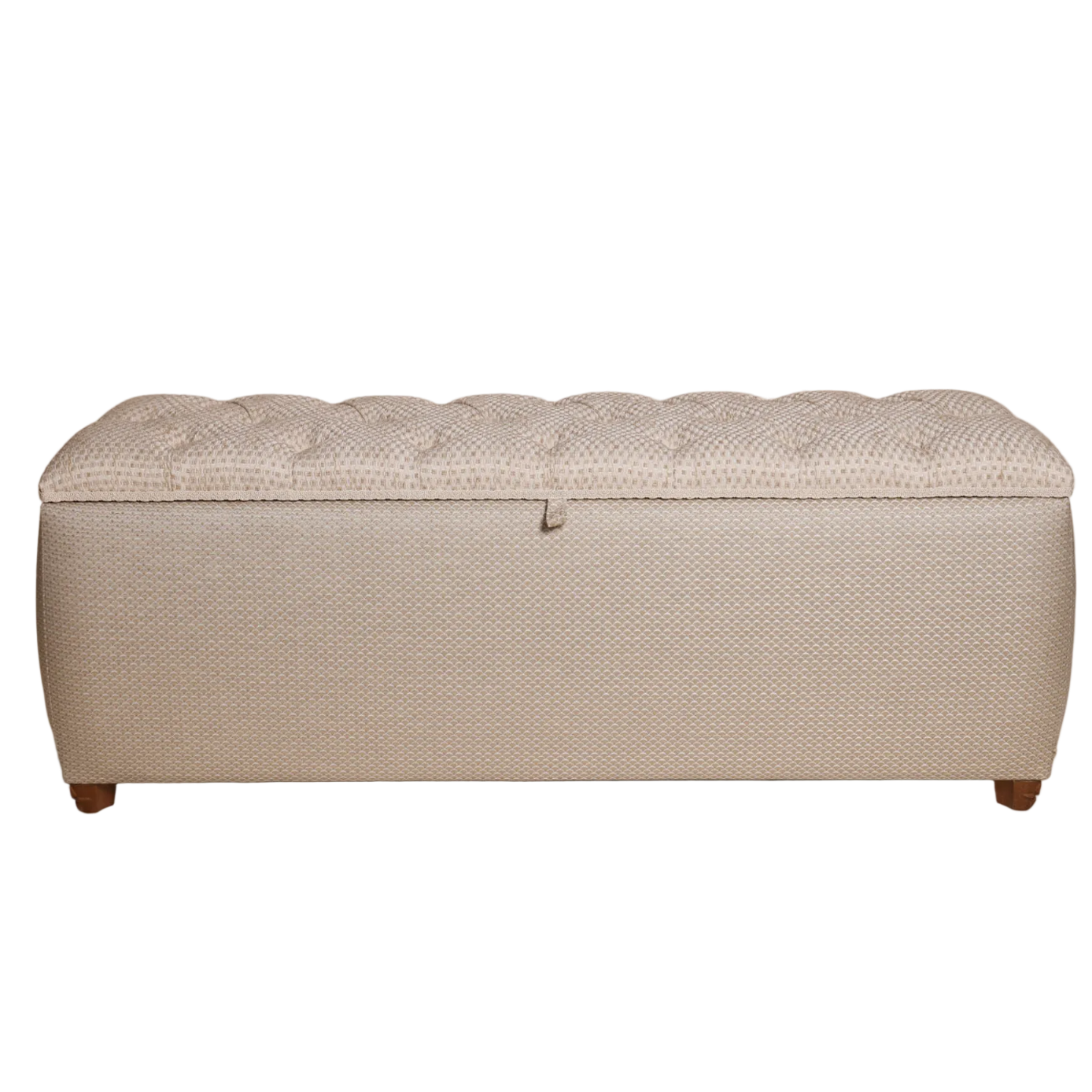 Luxe hocker met opbergruimte wit goud