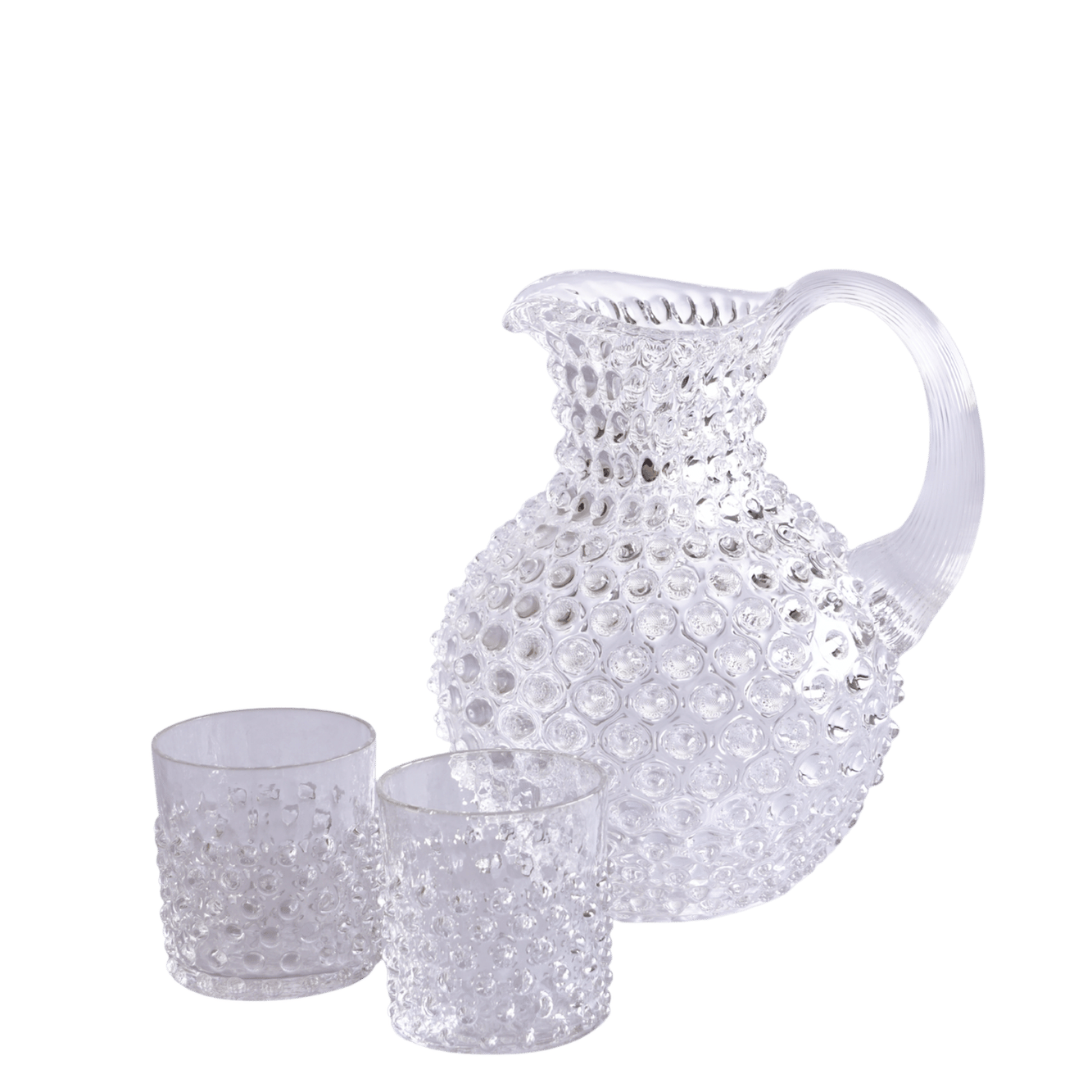 Water glas helder hobnail