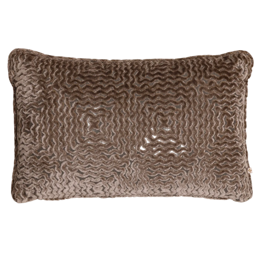 Luxe kussen bruin patroon 