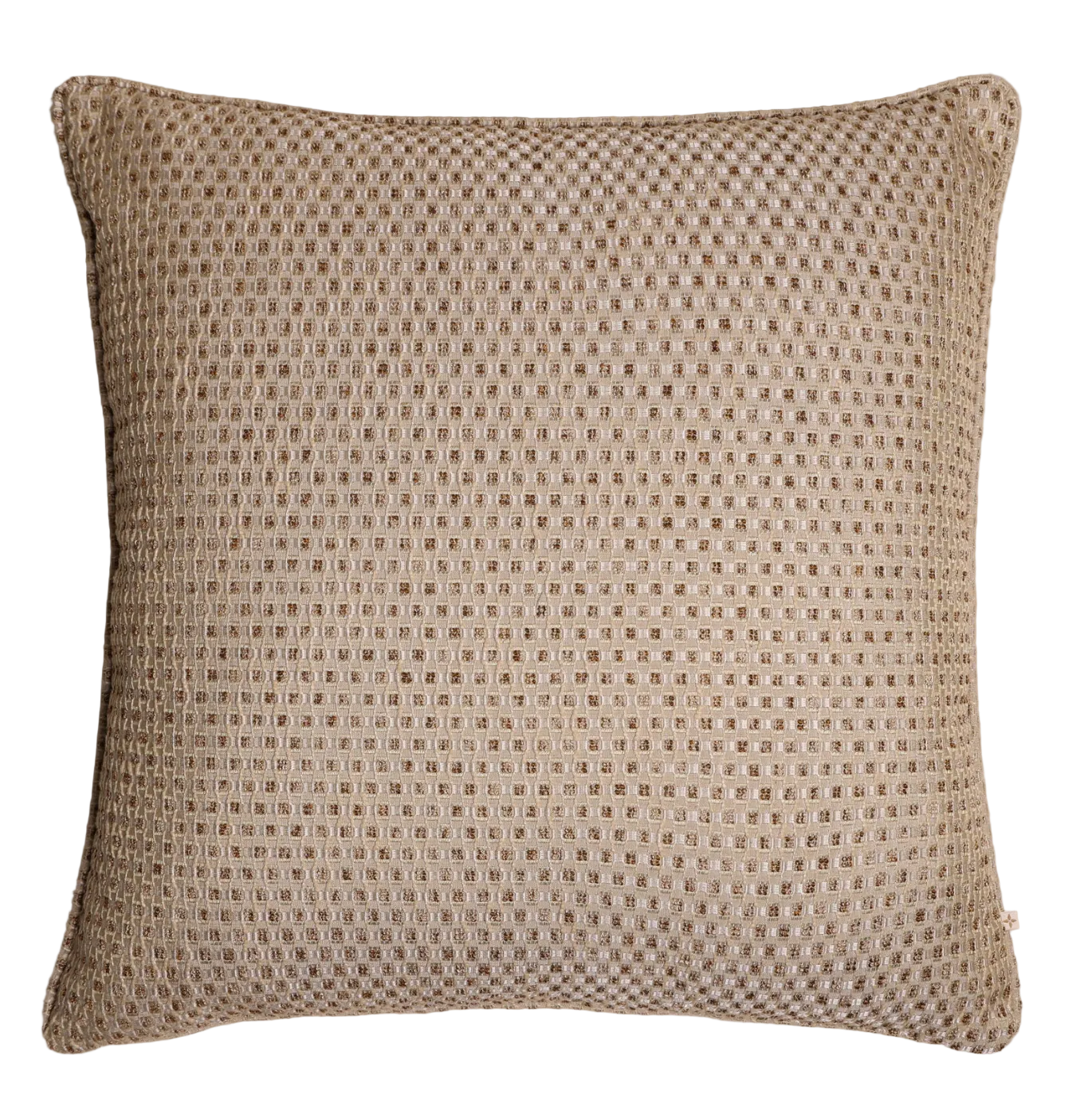 Luxe kussen groot bruin goud beige patroon
