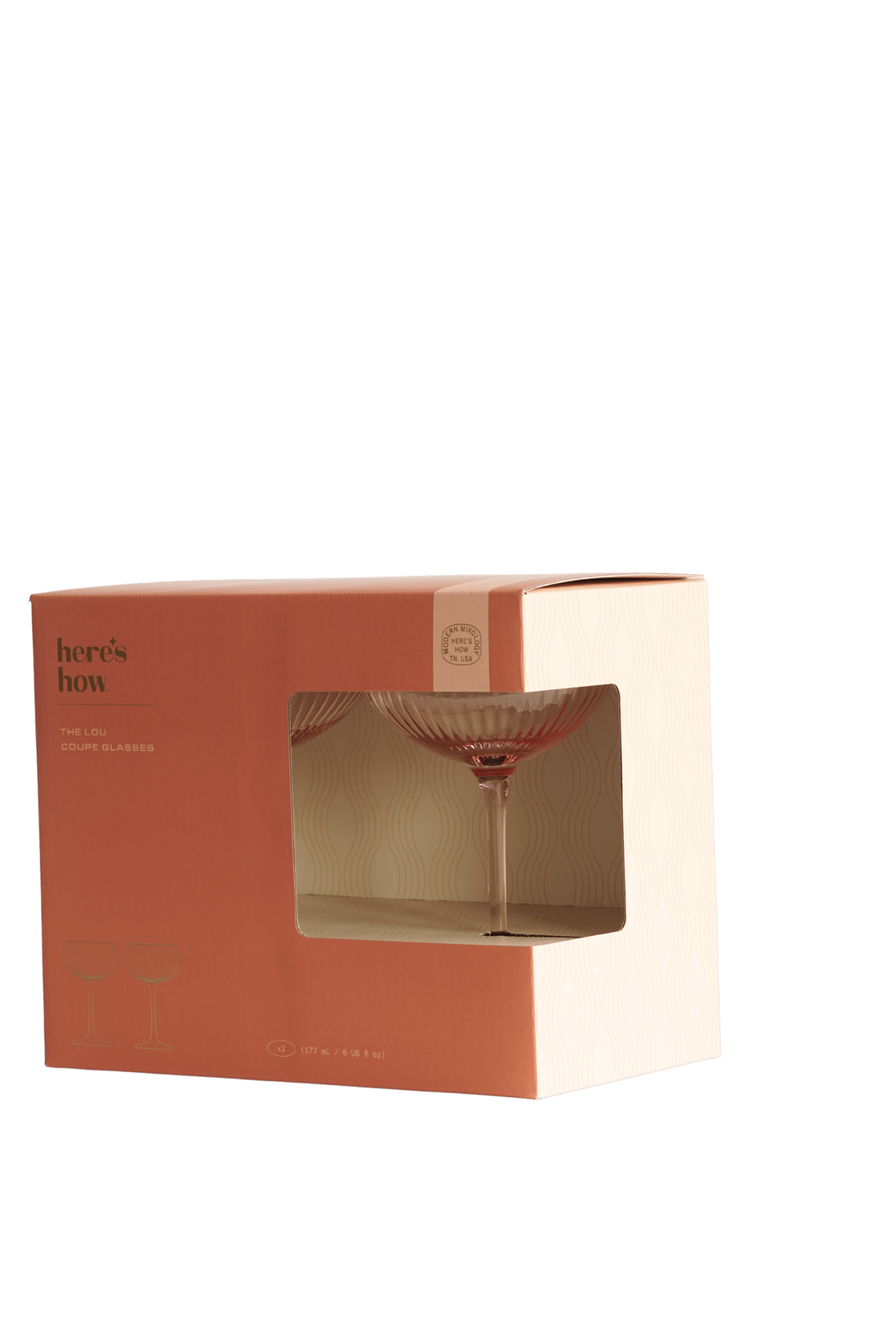 Lou coup glas set va 2 blush rose