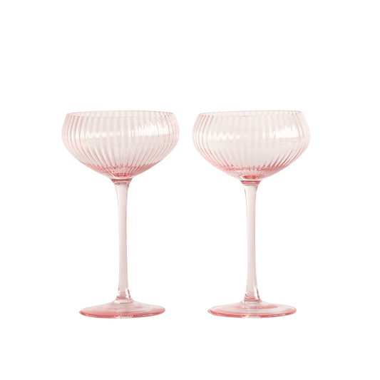 Lou coup glas set va 2 blush rose