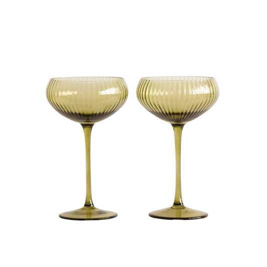 Lou coup glas set van 2 olijf