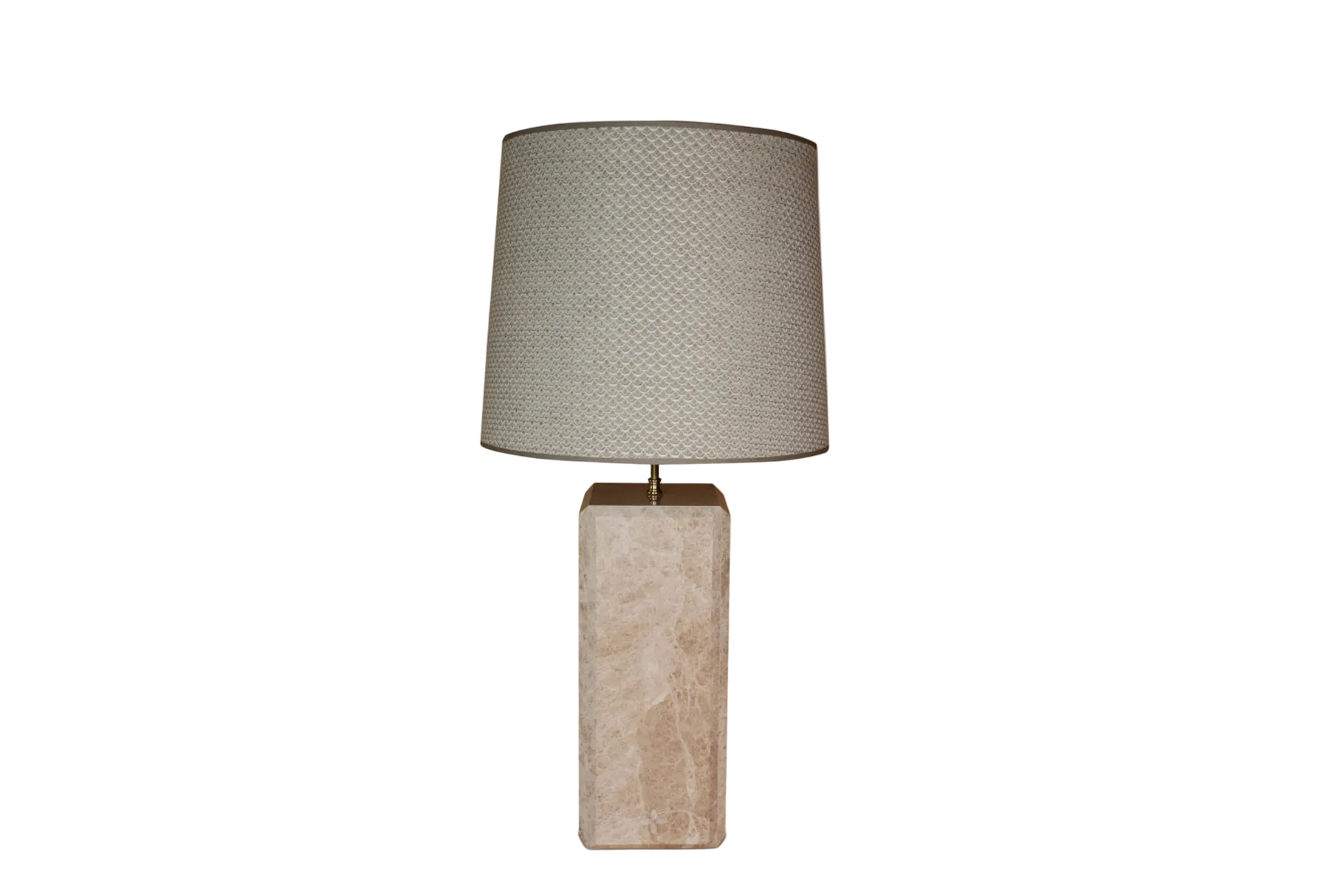 Marmere lampvoet beige luxe lampenkap wit beige goud