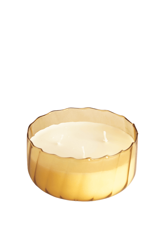 Geurkaars Rimpel goud/amber