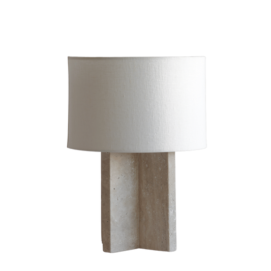 Luxe tafellamp travertine