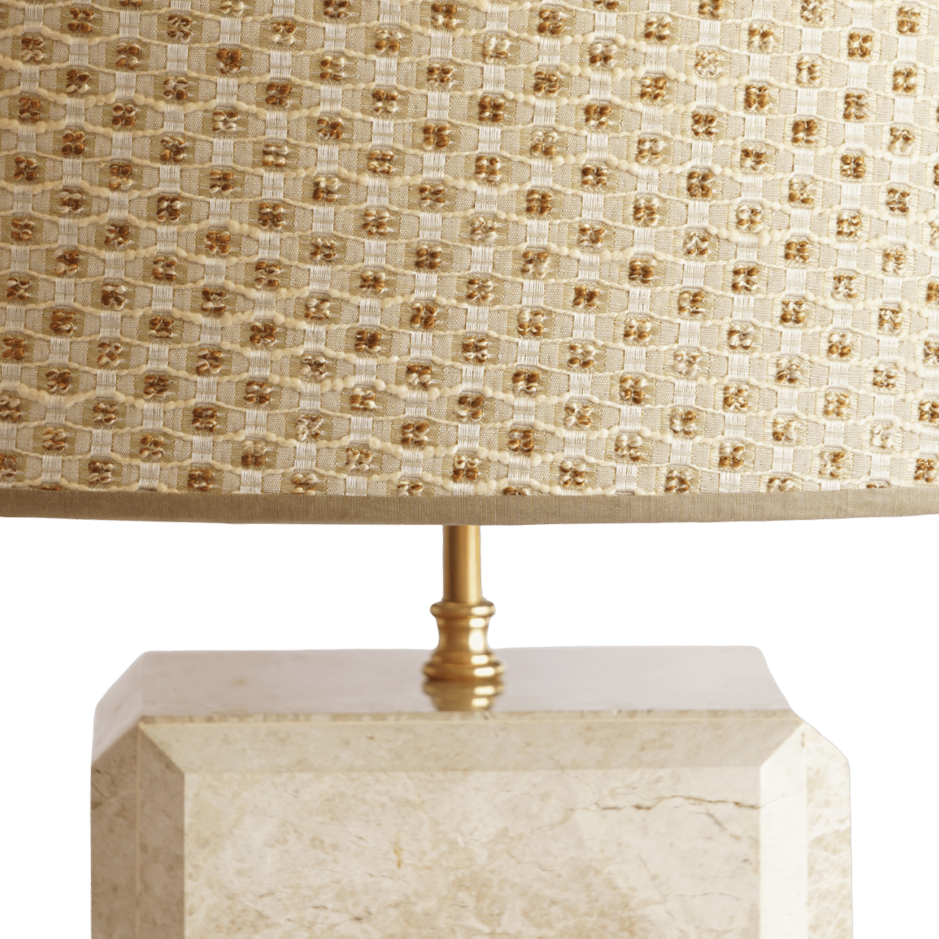 Luxe tafellamp marmer emperor light beige goud bruin