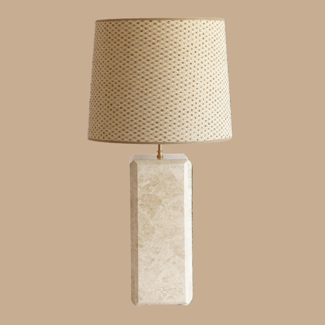 Tafellamp marmer Emperador Light - Gold Brown