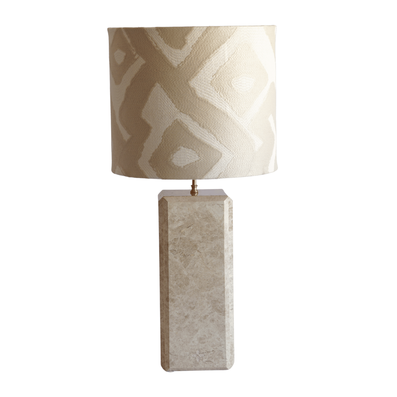 Luxe marmeren tafellamp beige emperador light goud 
