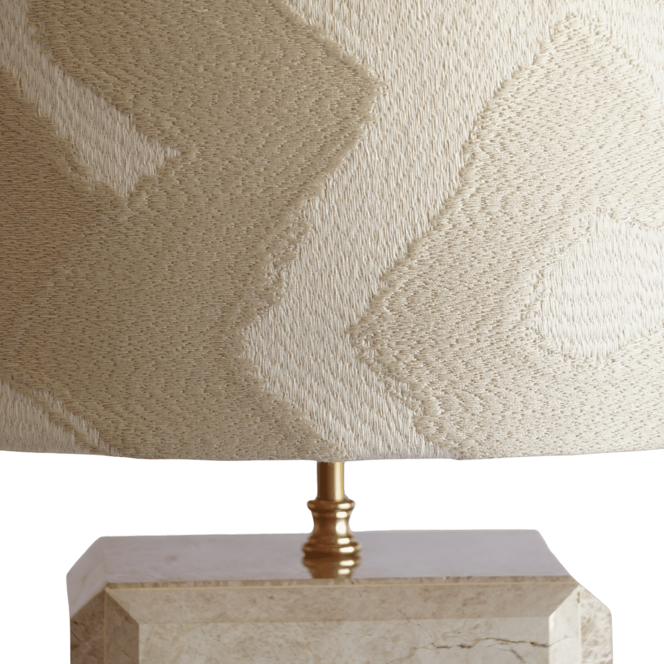 Luxe marmeren tafellamp beige emperador light goud 