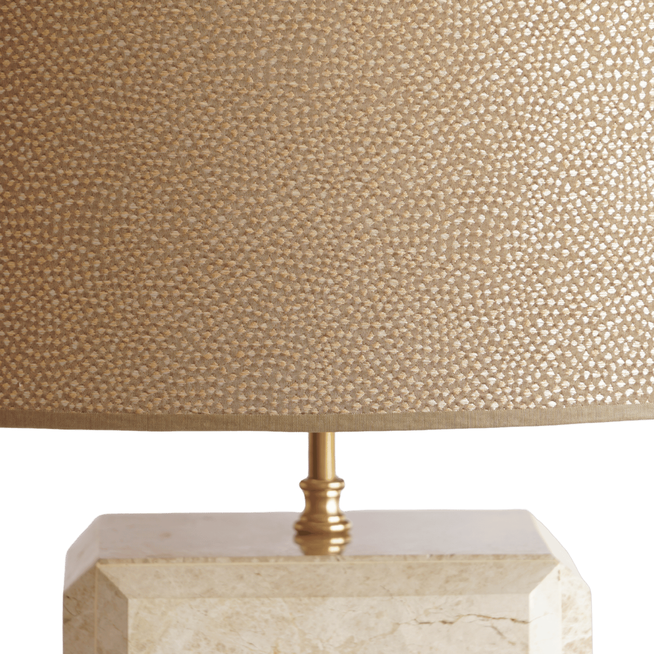 Luxe marmere tafellamp beige emperador light goud bruin