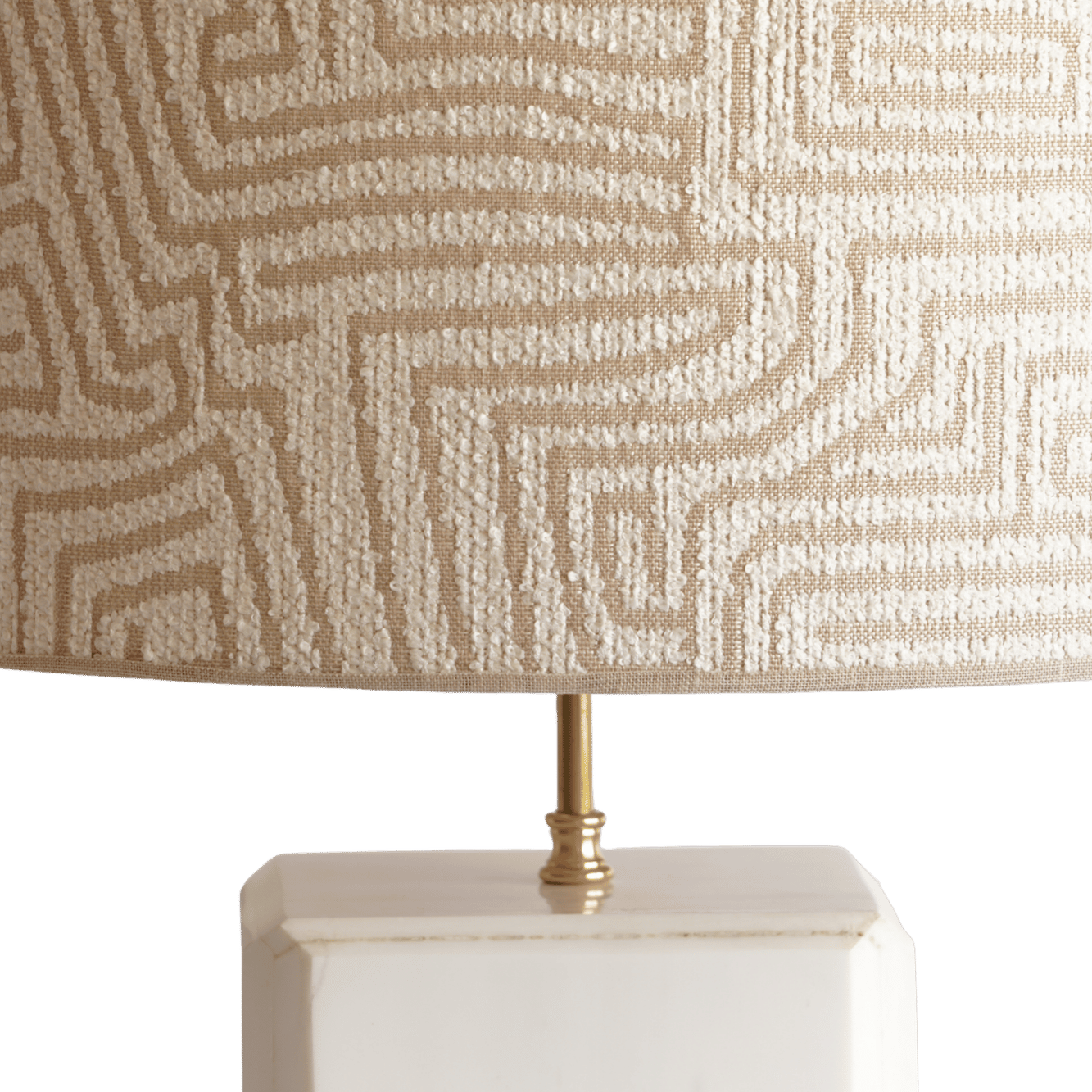 Luxe marmere tafellamp wit goud beige