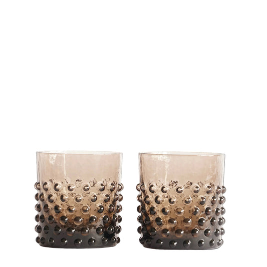 Luxe whiskeyglazen waterglazen bruin amber
