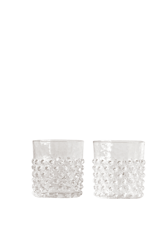 Waterglazen set Helder hobnail 2 stuks