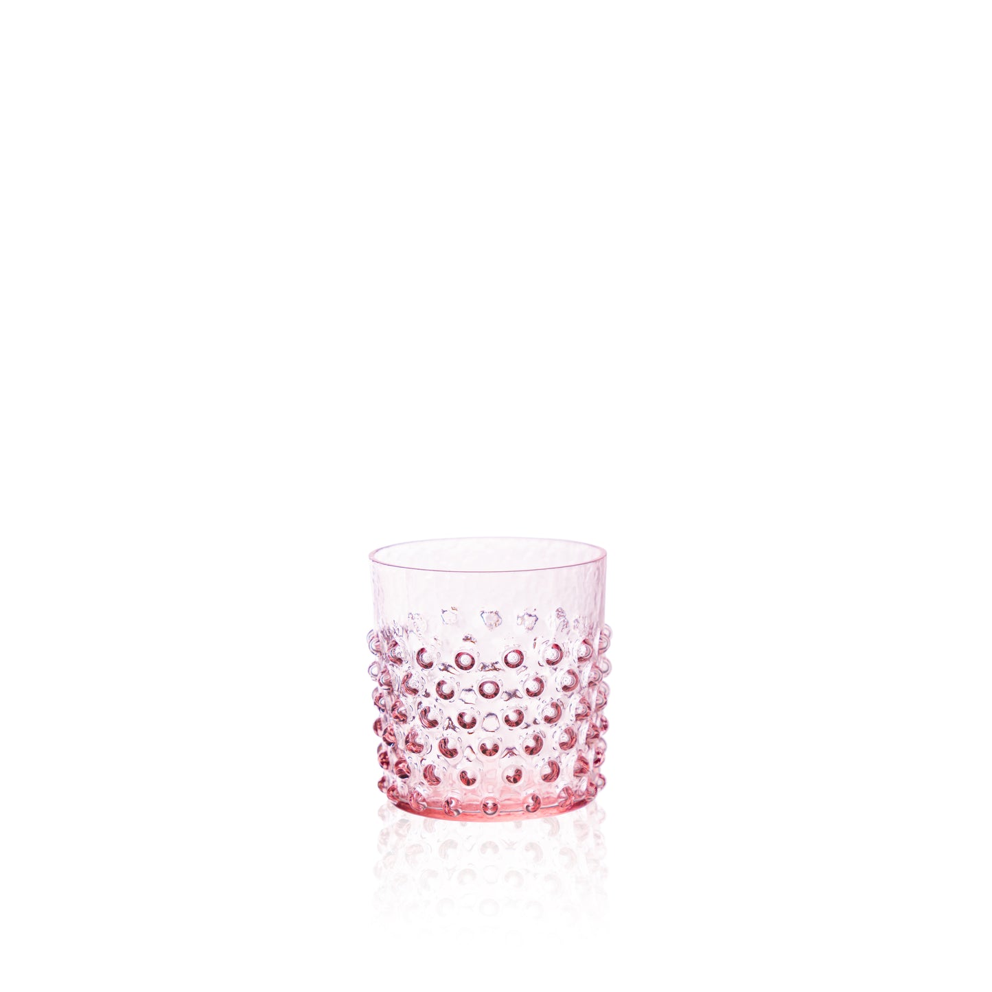 Water glas rosaline hobnail