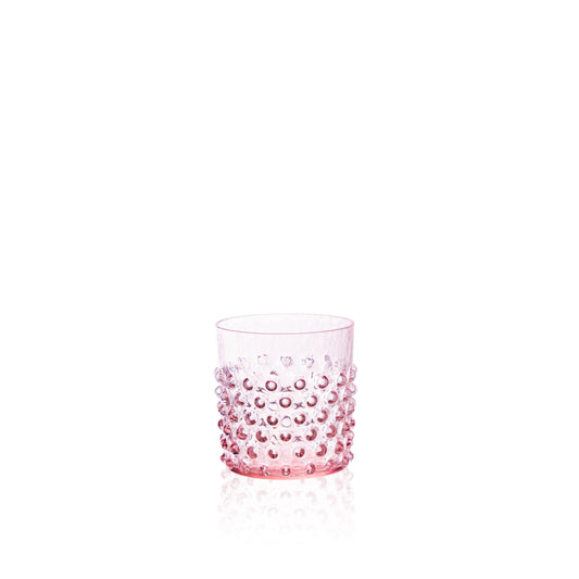Water glas rosaline hobnail