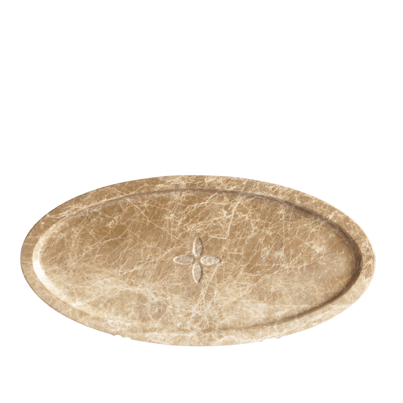 Dienblad Marmer Emperador ovaal